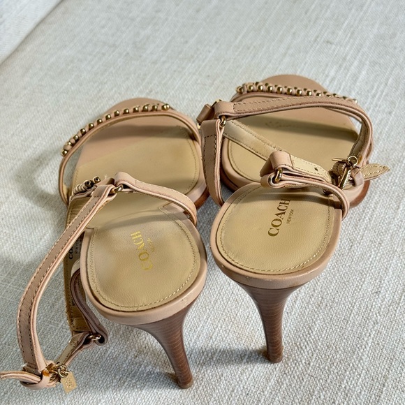Coach Nude‎ Heeled Sandals |Size 10 B - Picture 7 of 7